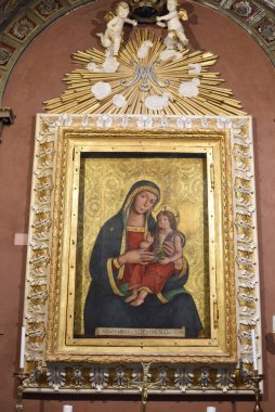 Roma, İtalya - 26 Kasım 2022: Cosettin 'deki Santa Maria Bazilikası' nda dini eserler