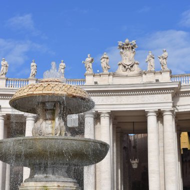 Roma, İtalya - 27 Kasım 2022: St. Peter 's Meydanı, Vatikan