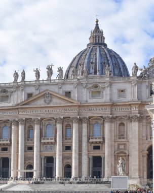 Roma, İtalya - 27 Kasım 2022: St. Peter 's Meydanı, Vatikan