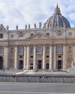 Roma, İtalya - 27 Kasım 2022: St. Peter 's Meydanı, Vatikan