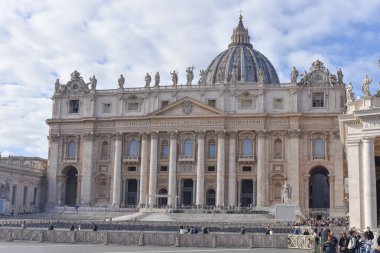 Roma, İtalya - 27 Kasım 2022: St. Peter 's Meydanı, Vatikan