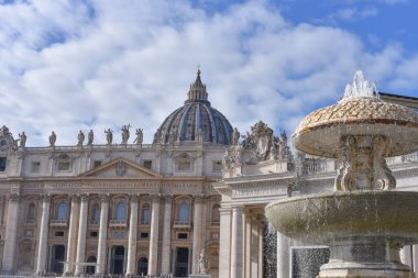Roma, İtalya - 27 Kasım 2022: St. Peter 's Meydanı, Vatikan