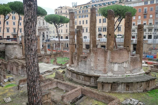 Рим Италия Ноября 2022 Года Ларго Торре Аргентина Археологические Раскопки — стоковое фото