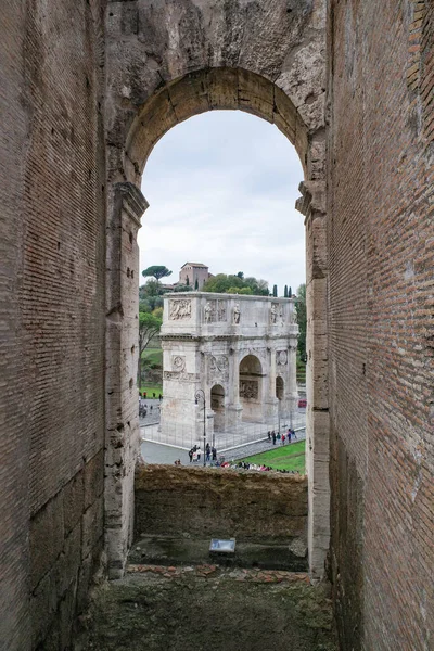 Roma Itália Novembro 2022 Arco Constantino Arco Triunfo Romano — Fotografia de Stock