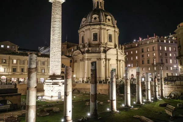 Roma Italia Nov 2022 Kuil Saturnus Dan Pemandangan Sepanjang Forum — Stok Foto