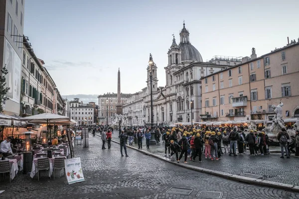 Rom Italien Nov 2022 Piazza Navona Und Die Heilige Agnese — Stockfoto
