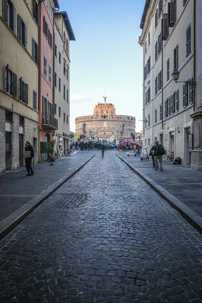 Roma Nov 2022 Castel Sant Angelo Dalla Del Banco Santo — Foto Stock