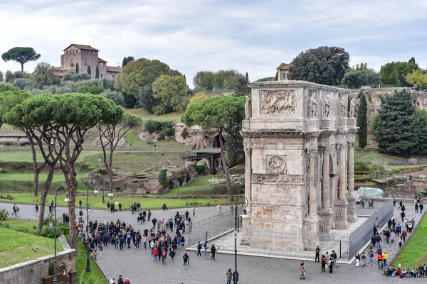 Рим Италия Ноября 2022 Года Арка Константина Римская Триумфальная Арка — стоковое фото