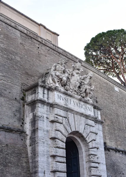 Рим Италия Ноября 2022 Года Старый Вход Ватиканский Музей Ныне — стоковое фото