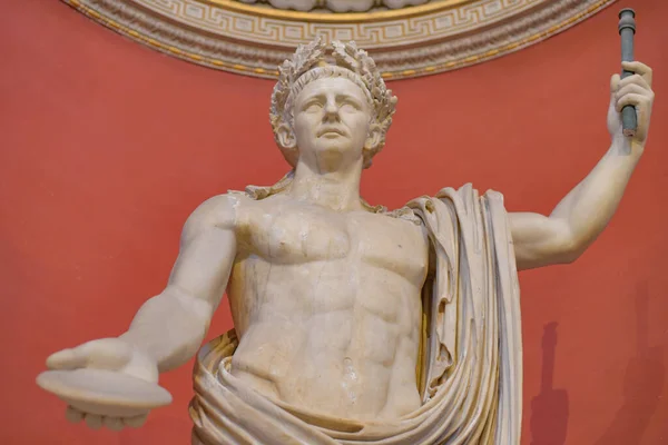 Рим Италия Ноя 2022 Скульптуры Куполообразные Вишни Круглом Зале Музее — стоковое фото