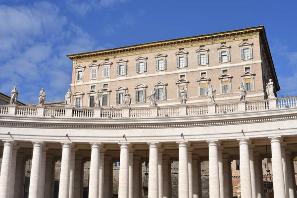 Roma Itália Novembro 2022 Varandas Dos Apartamentos Papais Praça São — Fotografia de Stock