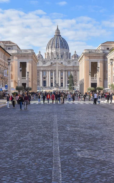 Rooma Italia 2022 Peter Basilica Nähtynä Della Conciliazionesta — kuvapankkivalokuva
