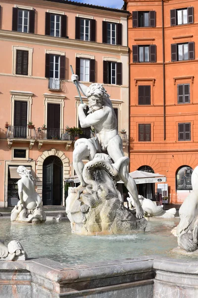 Rome Italië Nov 2022 Fontein Van Neptunus Piazza Navona Rome — Stockfoto