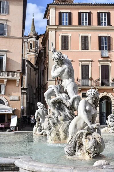 Rom Italien Nov 2022 Neptunbrunnen Piazza Navona Rom — Stockfoto