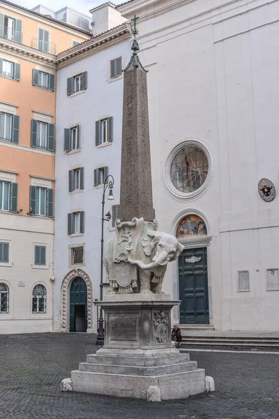 Roma Itália Novembro 2022 Elefante Obelisco Minerva Obelisco Della Minerva — Fotografia de Stock