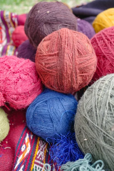 Cusco Pérou Déc 2022 Laine Alpaga Pour Tissage Textile Andin — Photo