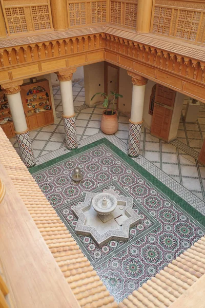 Μαρακές Μαρόκο Φεβρουάριος 2023 Εσωτερικό Patio Στο Μουσείο Τεχνών Του — Φωτογραφία Αρχείου