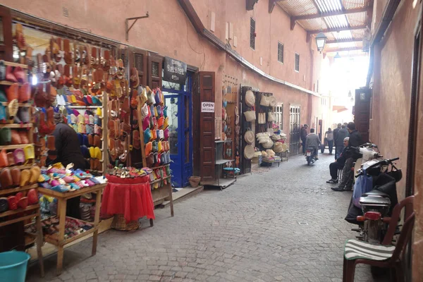 Marrkech โมร อกโก มภาพ 2023 าตร ในตลาด Marrakech Medina — ภาพถ่ายสต็อก