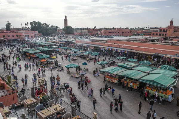 Μαρακές Μαρόκο Φεβ 2022 Άποψη Των Πάγκους Της Αγοράς Στην — Φωτογραφία Αρχείου