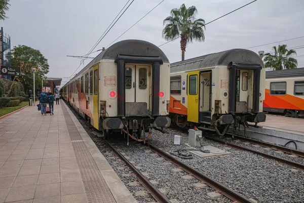 Marakeş, Fas - 9 Şubat 2023: Gare de Marrakech, Marakeş merkez tren istasyonu