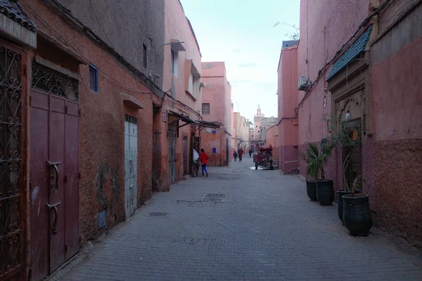 Marrákeš Maroko Února 2023 Časné Ráno Ulicích Marrákeše Mediny — Stock fotografie