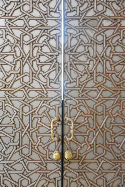 Casablanca Maroko Februari 2023 Geometrik Pola Islam Pada Arsitektur Masjid — Stok Foto