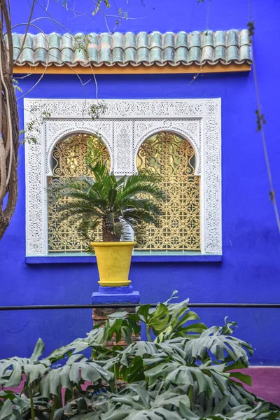Μαρακές Μαρόκο Φεβρουάριος 2023 Majorelle Gardens Yves Saint Laurent Casa — Φωτογραφία Αρχείου