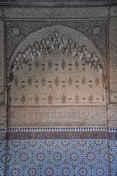 Marrakech Maroko Února 2023 Saadské Hrobky Okrese Kasbah Marrákeši Medina — Stock fotografie