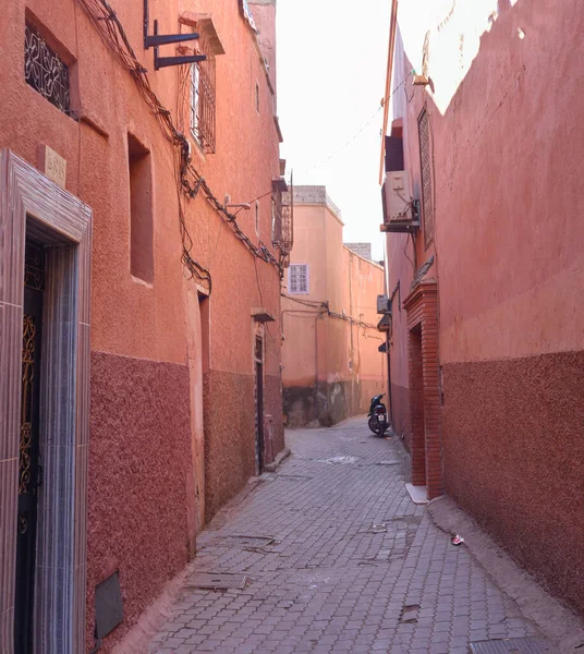 Marrkech Marruecos Febrero 2023 Temprano Mañana Las Calles Traseras Medina —  Fotos de Stock