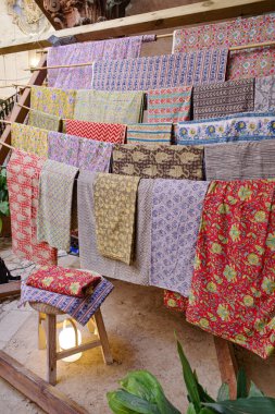 Palma de Mallorca, İspanya - 9 Mayıs 2023: Can Vivot, Palma, Mallorca 'da sergilenen sanat ve tekstil