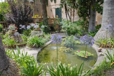 Mallorca, Spain - 23 July, 2023: The historic Jardines de Alfabia botanical gardens, Mallorca clipart