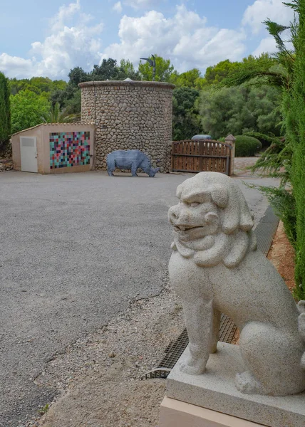 Mallorca España Agosto 2023 Esculturas Animales Los Jardines Del Museu — Foto de Stock
