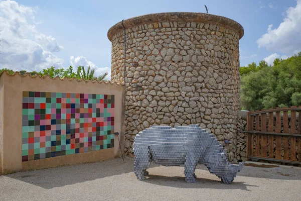 Mallorca España Agosto 2023 Esculturas Animales Los Jardines Del Museu — Foto de Stock