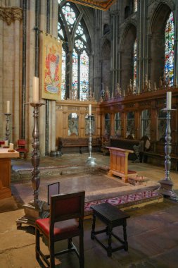 Durham, İngiltere - 12 Temmuz 2023: Durham Katedrali, İngiltere