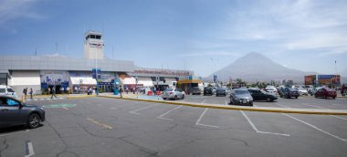Arequipa, Peru - Rodriguez Ballon Uluslararası Havalimanı ve El Misti Volkanı