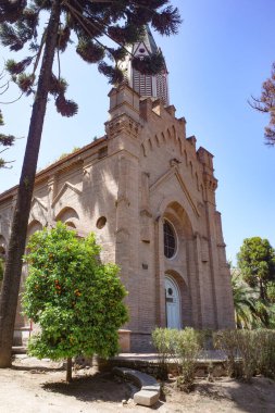 Santiago, Şili - 25 Kasım 2023 Santa Rita üzüm bağlarındaki Casa Real Oteli Şapeli,