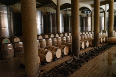 Santiago, Şili - 25 Kasım 2023: Haras de Pirque Vineyard ve şarap imalathanesi, Santiago, Şili