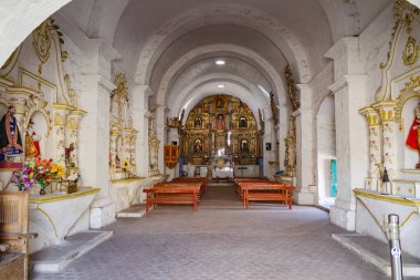 Sibayo, Peru - 5 Aralık 2023: Koloni Kilisesi Iglesia de Sibayo, Arequipa
