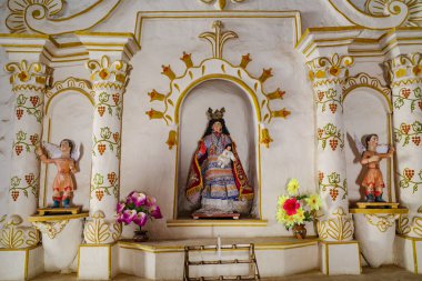 Sibayo, Peru - 5 Aralık 2023: Koloni Kilisesi Iglesia de Sibayo, Arequipa