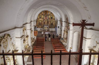 Sibayo, Peru - 5 Aralık 2023: Koloni Kilisesi Iglesia de Sibayo, Arequipa