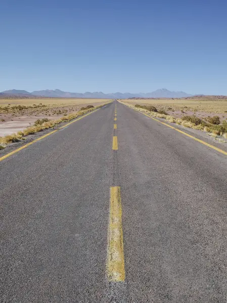 stock image San Pedro de Atacama, Chile - Nov 30, 2023: Landscapes along a highway through the Atacama Desert