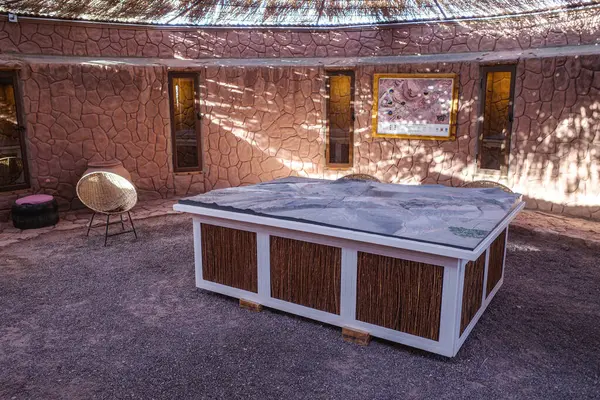 stock image San Pedro de Atacama, Chile - Nov 29, 2023: Visitors Center at the entrance to the Valle de la Luna, or Valley of the Moon