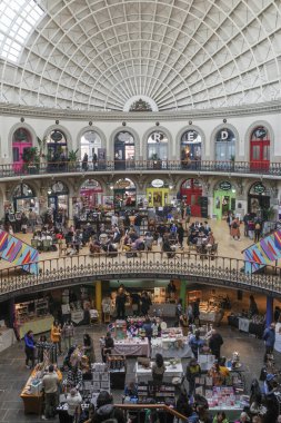 Leeds, İngiltere - 24 Şubat 2024: Tarihi Mısır Borsası, Leeds, Batı Yorkshire