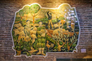 La Bisbal, İspanya - 26 Mayıs 2024: La Bisbal, Girona, Katalonya 'daki Terracotta Seramik Müzesi