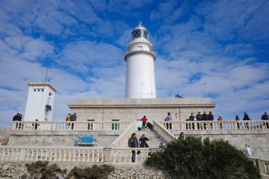Mallorca, İspanya - 20 Ocak 2024: Mallorca adasındaki Deniz Feneri