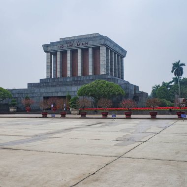 Hanoi, Vietnam - 29 Ocak 2024: Ho Chi Minh Anıtmezarı, Hanoi, Vietnam