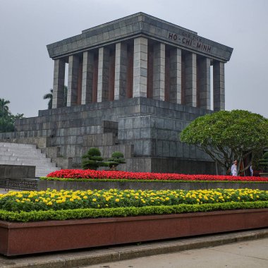 Hanoi, Vietnam - 29 Ocak 2024: Ho Chi Minh Anıtmezarı, Hanoi, Vietnam