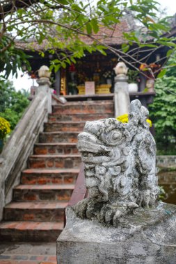 Hanoi, Vietnam - 29 Ocak 2024: Bir Pillar Pagoda, resmi adıyla Dien Huu Pagoda, Vietnam