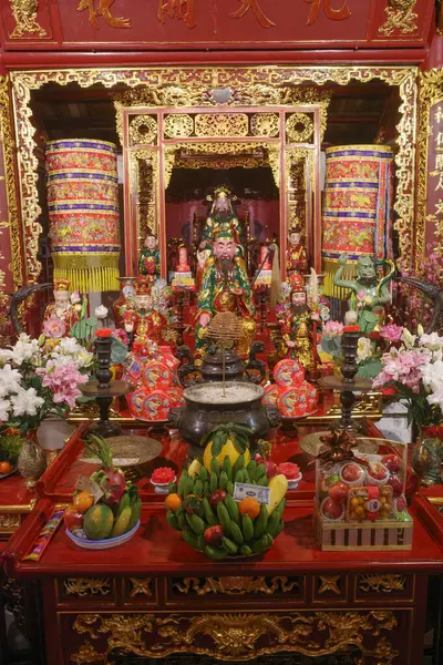 stock image Hanoi, Vietnam - 9 Feb, 2024: Shrine inside the Tran Quoc Pagoda, the oldest in Vietnam dating from 545AD