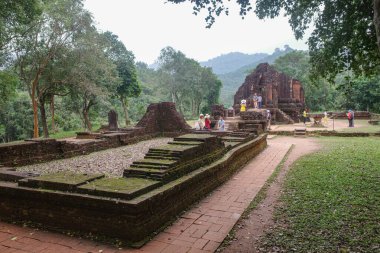 Hoi An, Vietnam - 6 Şubat 2024: Oğlum Hindu tapınağı Champa Krallığı sırasında inşa edildi, Vietnam